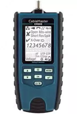CableMaster 500 — тестер витой пары RJ45/12/11 и коаксиального кабеля (с определением длины)