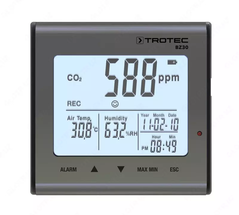 Trotec BZ30 — логгер температуры, влажности и углекислого газа