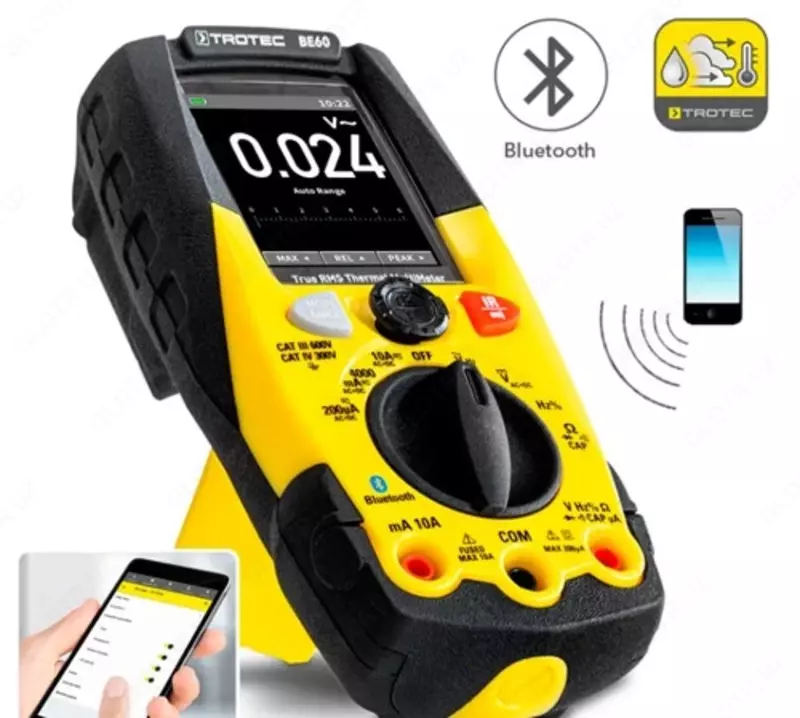 Trotec BE60IR — цифровой мультиметр истинных среднеквадратичных значений со встроенной тепловизионной камерой
