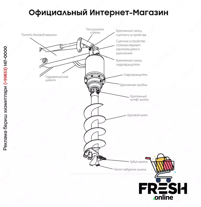 Гидровращатель Delta RD-7 экскаватор-погрузчик