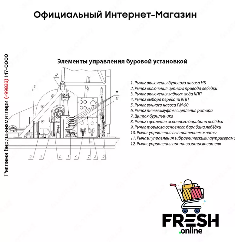 Буровая установка УРБ-3А3-053 на прицепе