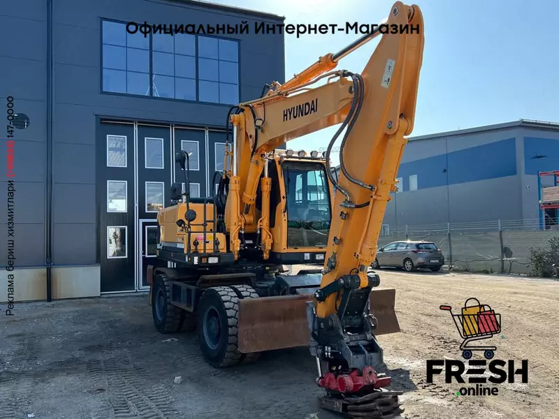 Колёсный экскаватор Hjulgrävare Hyundai 180W-9A