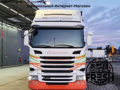 Scania R400 6X2 Шторки грузовик + прицеп