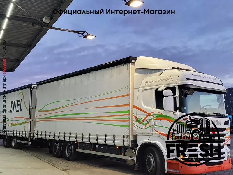 Scania R400 6X2 Шторки грузовик + прицеп