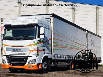 DAF XF 440 6X2 Шторки грузовик + прицеп