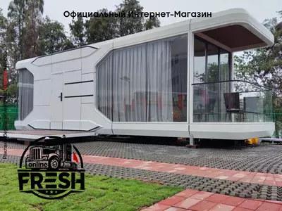 Модульный дом Space Capsule House E8 с 2 спальнями и балконом площадью 36,8 м²