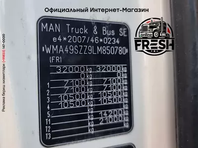 MAN TGS 32.400 8X4 Бетономсеситель Грузовик