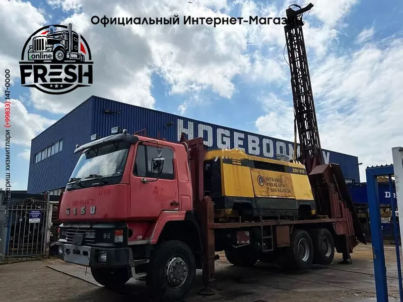 Sisu 12E480 6X6 Буровая установка для бурения скважин ATLAS COPCO XRV410 (50 буровая установка)