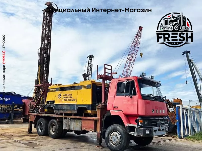 Sisu 12E480 6X6 Буровая установка для бурения скважин ATLAS COPCO XRV410 (50 буровая установка)