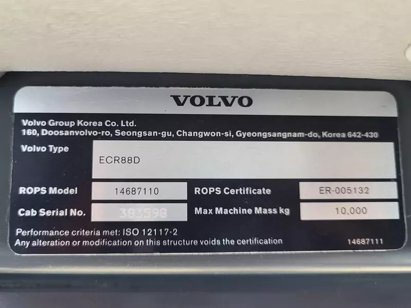 Мини-экскаватор Volvo ECR88 D