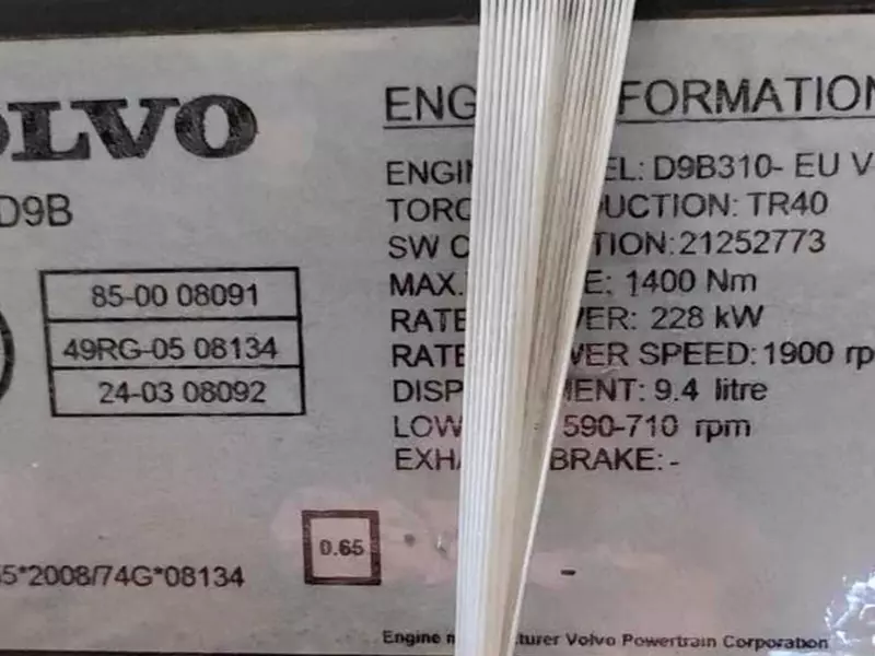 Двигатель Volvo D9B 310 euro 5