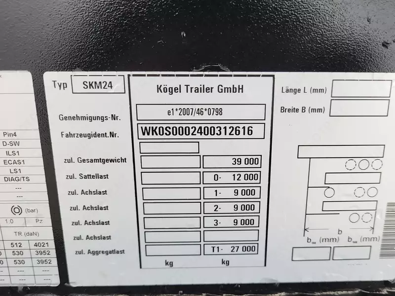 Kögel o‘z-o‘zidan tushadigan yarim tirkamalar