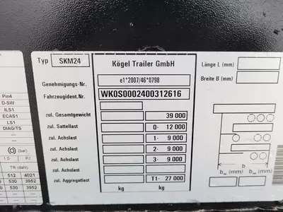 Kögel o‘z-o‘zidan tushadigan yarim tirkamalar