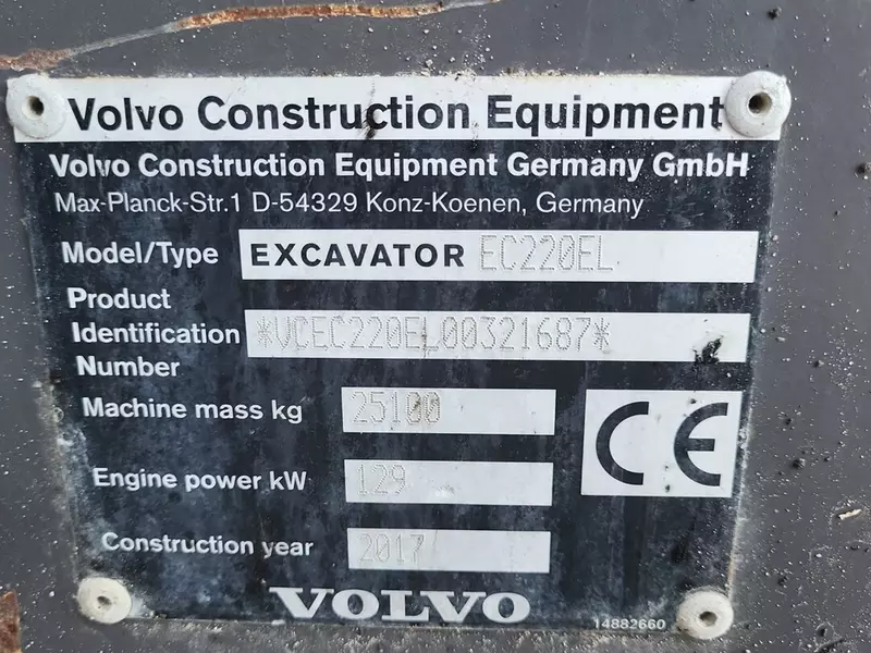 Volvo EC220 E L g‘ildirakli ekskavator