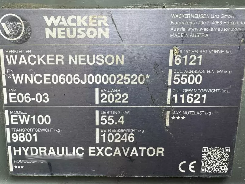 Колесный экскаватор Wacker Neuson EW100 E06-03