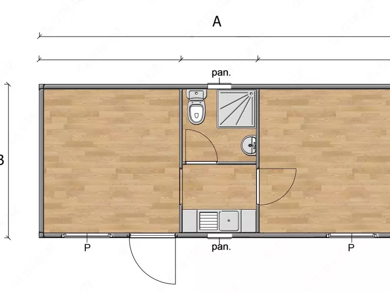 Новый офисно-бытовой контейнер Steelhome Construction container of life