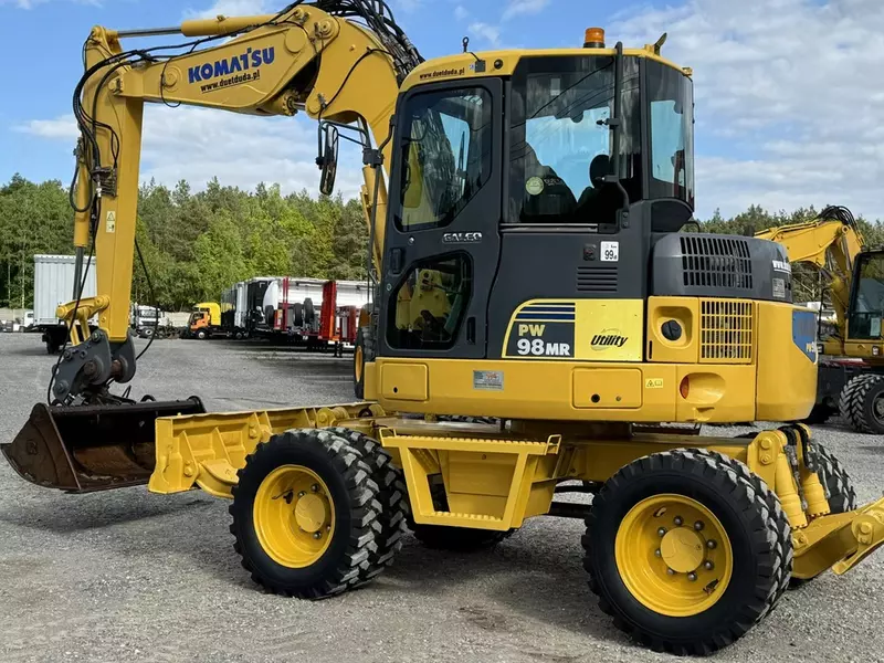  Колёсный экскаватор Komatsu PW 98 MR 8 Pług + Podpory 10ton Szybkozłącze - 