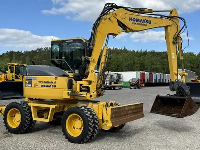 533 759 484 so'm / dona Колёсный экскаватор Komatsu PW 98 MR 8 Pług + Podpory 10ton Szybkozłącze