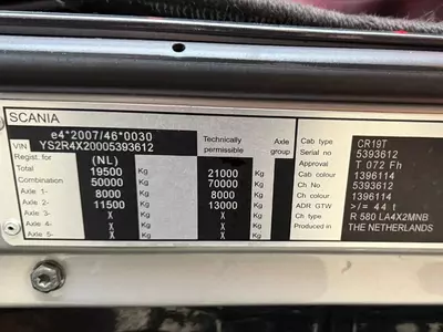 Тягач Scania R580 V8 Silver Griffin 033/100