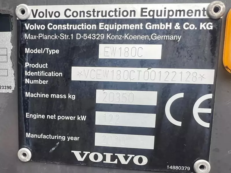  Колесный экскаватор Volvo EW 180 C NVT  - Fresh online©️