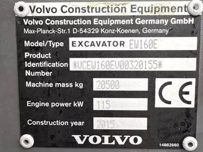 Колесные экскаваторы Volvo EW160E