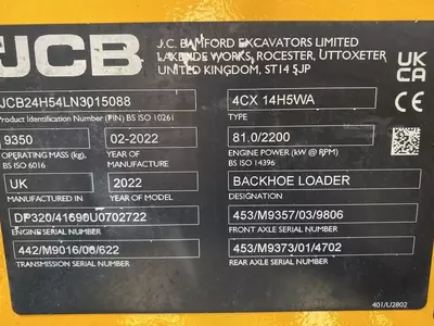 JCB 4CX ekskavator yuklagichlari