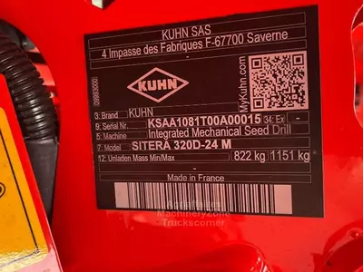 Комбинированная сеялка (боронка + сеялка) Kuhn Sitera 320D-24M inkl. Kuhn HRB303D + N/A