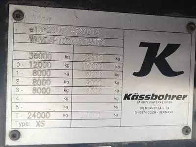 Закрытый полуприцеп Kässbohrer XS (92 m³)