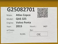  Генератор Atlas Copco QAS 325 VD Генераторы