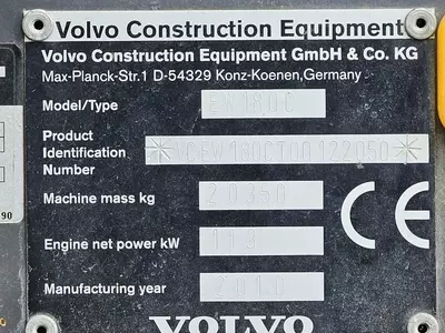 Колесный экскаватор Volvo EW 180 C