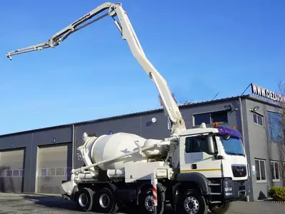 Автобетоносмеситель с насосом MAN TGS 32.400 8x4 / 426 МТХ / 18 метров