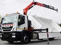 Iveco Stralis 19.310 / 2 tomonlama samosval / Fassi F155A.0.23 / masofadan boshqariladigan