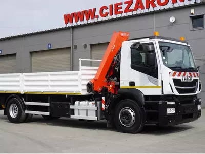 Iveco Stralis 19.310 / 2-сторонний самосвал / Fassi F155A.0.23 / с дистанционным управлением