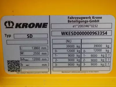 Тентованный полуприцеп KRONE FIRANKA