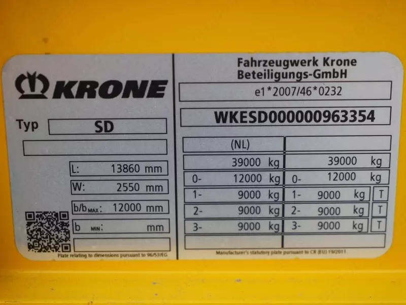 Тентованный полуприцеп KRONE FIRANKA
