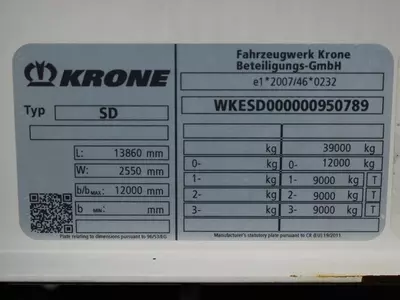 KRONE FIRANKA chodirli yarim tirkama