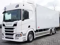 Scania R 500 6x2 muzlatgichli yuk mashinasi / Kiesling go‘sht ilgagi / Thermoking T-1200R