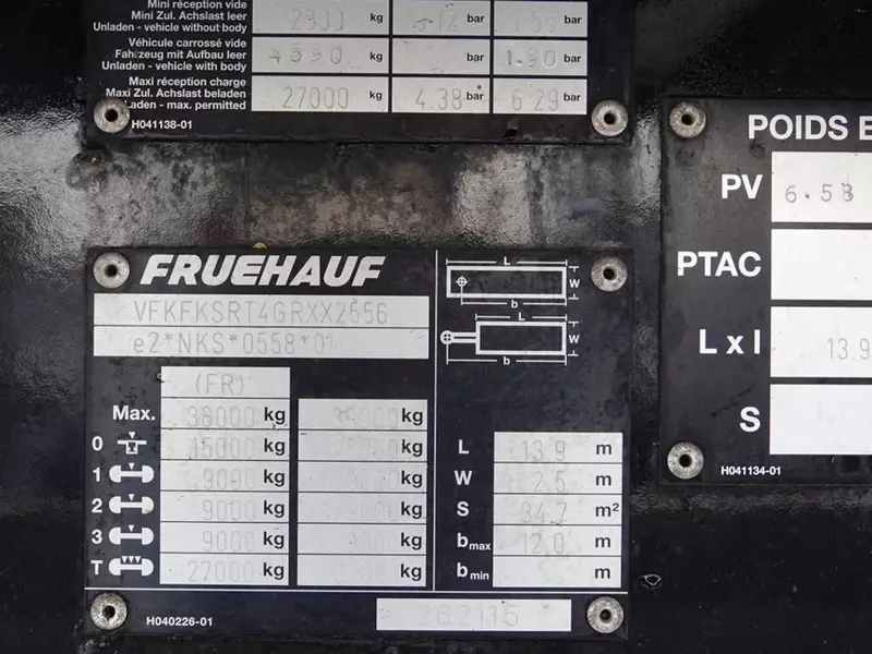 Полуприцепы Fruehauf Firanka / Mega / LOW Deck / Bardzo Mocna PODŁOGA Szyna-Deska