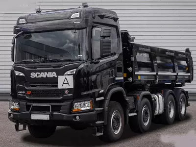Самосвал Scania G460 B8x4HZ XT - Meiller Trigenius D421 / Bordmat