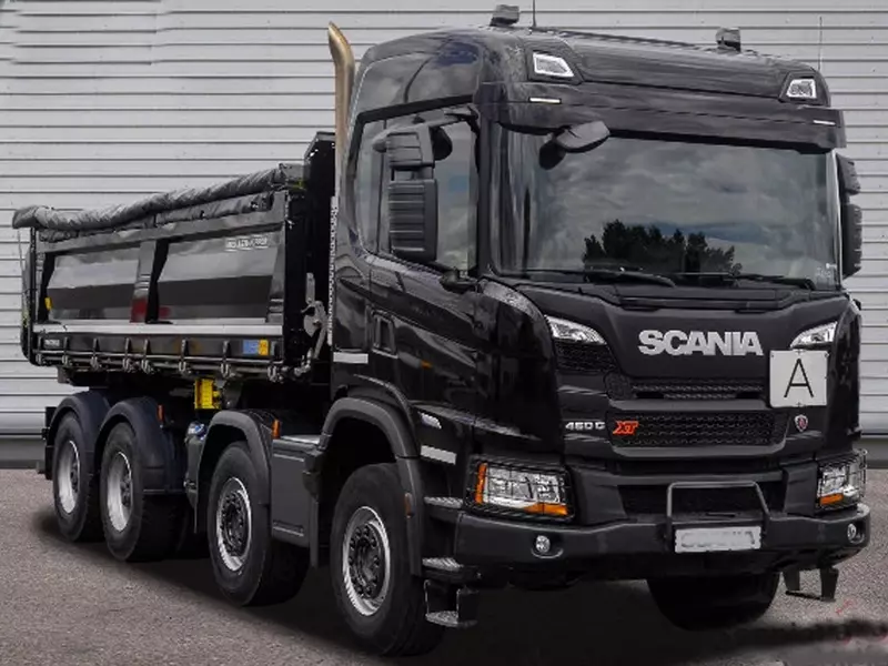 Самосвал Scania G460 B8x4HZ XT - Meiller Trigenius D421 / Bordmat
