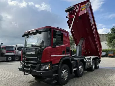 Scania P420 8x4 Kipper Meiller 18 5 m3 samosval