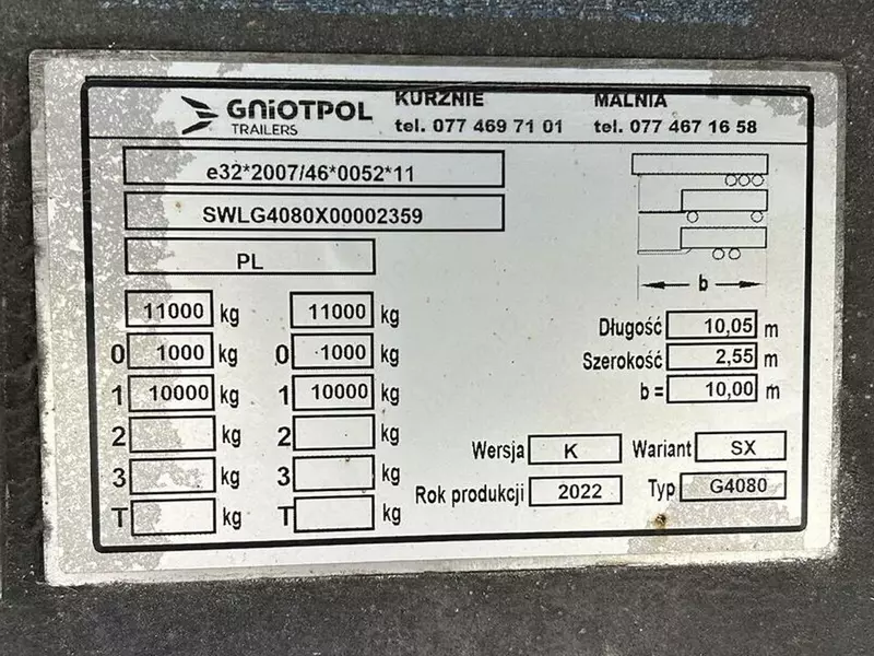 Тентованный прицеп Gniotpol TANDEM