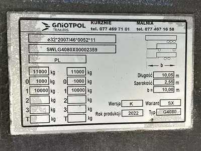 Тентованный прицеп Gniotpol TANDEM