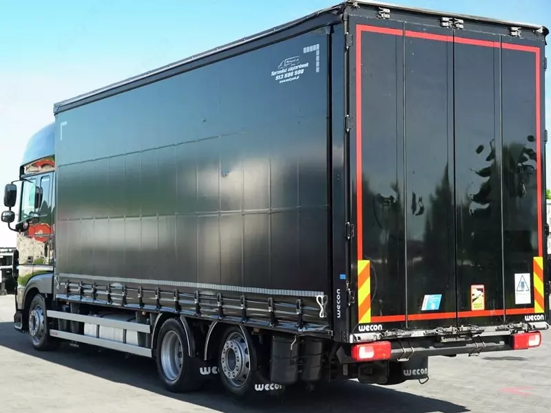 Тентованный грузовик DAF XF 480 / FIRANKA 7,7 M / SSC / 6X2 / KLIMA POSTOJOWA / OŚ PODNOSZONA