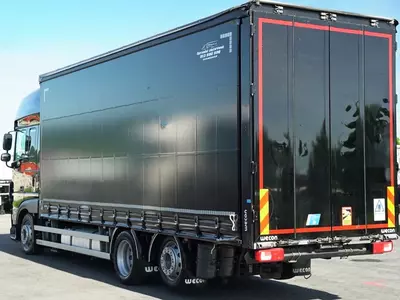 DAF XF 480 / FIRANKA 7,7 M / SSC / 6X2 / KLIMA POSTOJOWA / OAS PODNOSZONA chodirli yuk mashinasi