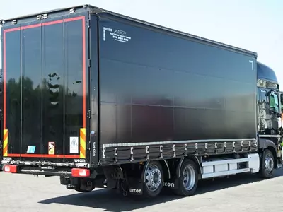 DAF XF 480 / FIRANKA 7,7 M / SSC / 6X2 / KLIMA POSTOJOWA / OAS PODNOSZONA chodirli yuk mashinasi