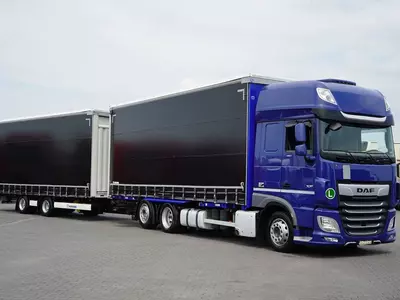 Тентованный грузовик DAF XF / 480 / ZESTAW PRZESTRZENNY 120 M3 / RETARDER