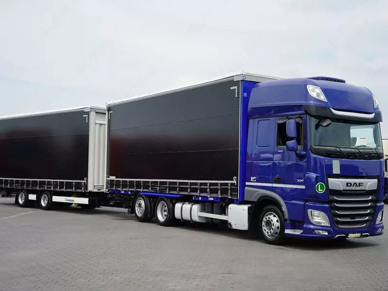 Тентованный грузовик DAF XF / 480 / ZESTAW PRZESTRZENNY 120 M3 / RETARDER