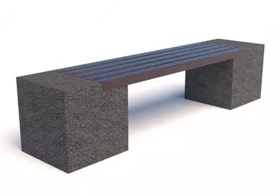Evro-2 orqa tarafisiz beton skameyka Evro-2 orqa tarafisiz beton skameyka
