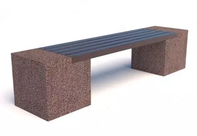 Evro-2 orqa tarafisiz beton skameyka Evro-2 orqa tarafisiz beton skameyka